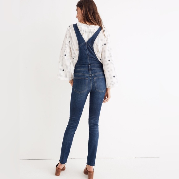 Madewell Women's Skinny Overalls: Eco Edition In Elmdale Wash Size Large NWT - Picture 4 of 9